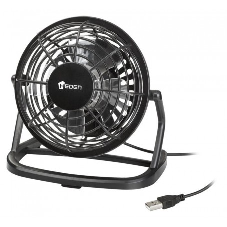 Mini ventilateur en USB, Noir diametre 13cm en plastique noir