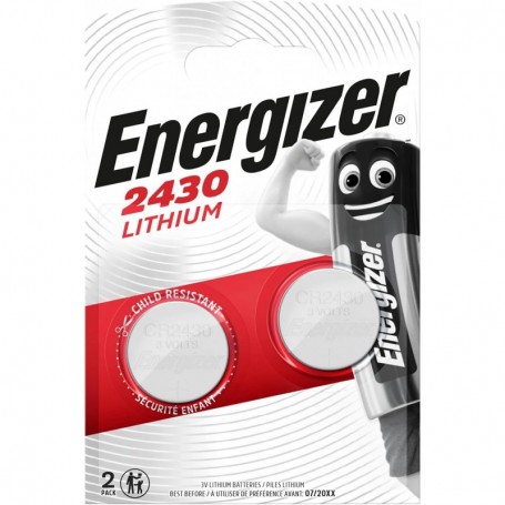 Energizer Pile CR2430, Pile Plate Lithium 2430, Lot de 2