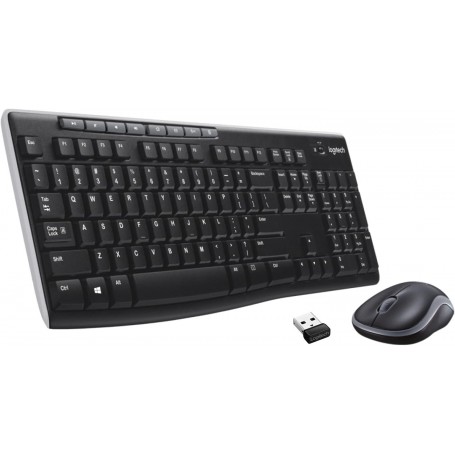 Logitech MK270 Combo Clavier et Souris Sans Fil pour Windows, Sans Fil 2,4 GHz, Souris Compacte