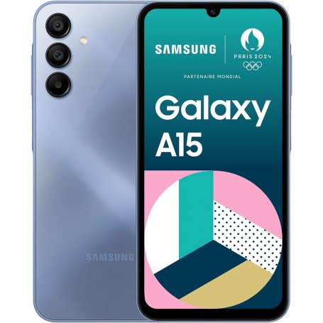 Samsung Galaxy A15 4G 128 Go 6,5"batterie 5000 mAh, Bleu,