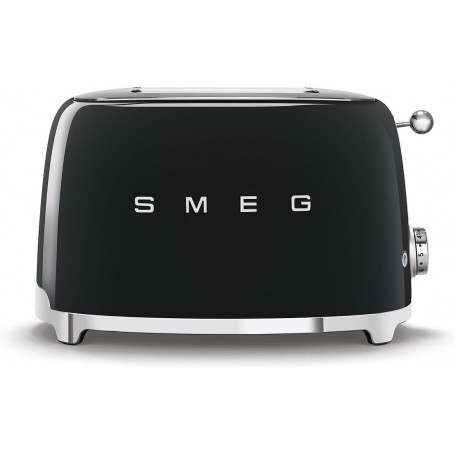 Smeg, Grille-pain 2 Tranches TSF01BLEU, 2 Fentes 36 mm, 6 Niveaux de Brunissage, 950 W, Noir