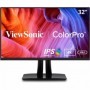 ViewSonic VP3256-4K Moniteur 32'', UHD, 100% sRGB, Delta, USB-C , Noir