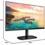 AOC Écran 24B2XH 60,5 cm (23,8 pouces) (VGA, HDMI, résolution 1920 x 1080, 75 Hz, temps de réponse 7 ms) noir