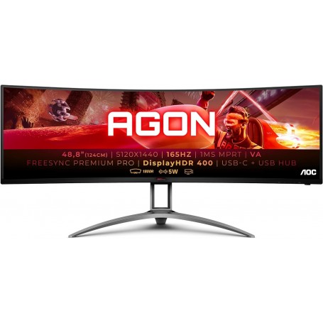 AOC Monitor Agon Gaming AG493UCX2-49 Dual 49'' QHD, USB-C 165H,QHD, USB-C 165Hz