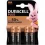 Duracell Plus Power Piles Alcalines type AA, Lot de 4 piles