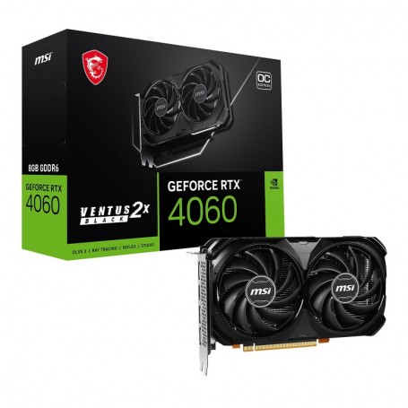 MSI GeForce RTX 4060 Ti Ventus 2X Black 8G OC Carte Graphique - 8 Go GDDR6