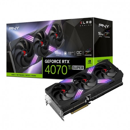 PNY GeForce RTX 4070 Ti SUPER 16GB XLR8 Gaming VERTO-16 Go GDDR6X - HDMI