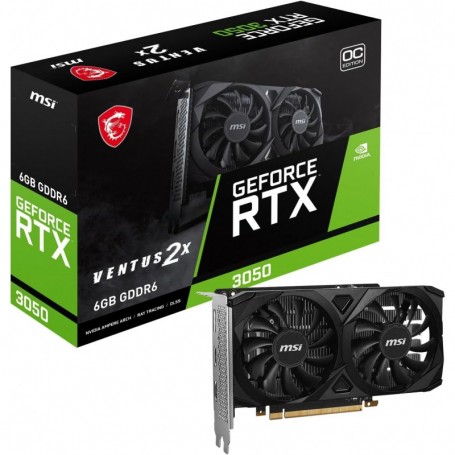 MSI GeForce RTX 3050 Ventus 2X 6G OC Carte Graphique - 6 Go GDDR6, 1492 MHz, PCI Express Gen 4,