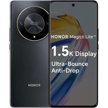 Honor Magic 6 Lite 5G Smartphone 8 Go RAM +256 Go, Écran 6,7"  Noir