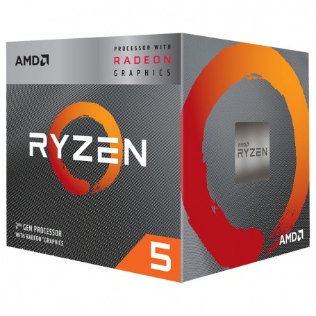 AMD Ryzen 5 3400G Processeur (4C / 8T, 6 Mo de mémoire cache, 4,2 GHz Max Boost) avec carte graphique Radeon RX Vega 11