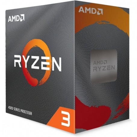 AMD Processeur pour PC de bureau Ryzen 3 4100 (4 cœurs/8 threads, mémoire cache de 6 Mo, jusqu'à 4,0 GHz max. Boost)