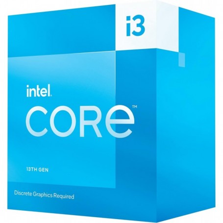 Intel Core i3-13100F Processeur de Bureau 4 cœurs (4 cœurs P + 0 cœurs E-Cores) Mémoire Cache 12 Mo jusqu'à 4,5 GHz